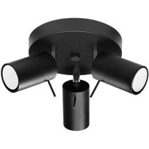 RING 3P black ceiling lamp
