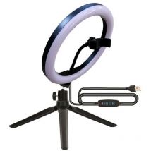 Ring Light Myselfie, Plastica, Nero, 26x26x26 cm