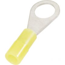 180010 Ringkabelschuh Querschnitt (max.)=0.40 mm² Loch-Ø=3.2 mm Teilisoliert Gelb 1 St. - Cimco