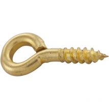 Ringschrauben mit Holzgewinde Wandhaken 6x20 mm Ösenschrauben Stahl vermessingt