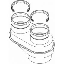 Sdoppiatore aria fumi ø 80/80 FOT-HX080-008 - Rinnai