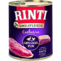 Singlefleisch Hundenassfutter Adult 800 g Geflügel Pur Nassfutter Hunde - Rinti