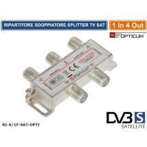 Ripartitore splitter segnale tv satellitare 1 ingresso 4 uscite