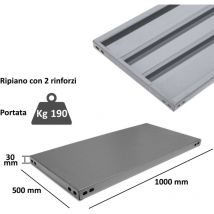 Bricolife - scaffalatura in metallo componibile varie misure e portate tipo pesante con rinforzo - ripiano 50x100 cm