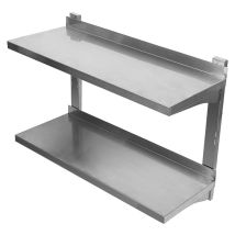 Ripiano in acciaio inox in acciaio,Mensola regolabile in altezza su 2 livelli - contenitore multifunzione in metallo