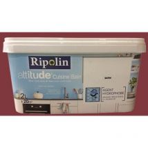 Peinture acrylique Attitude Cuisine & Bain Rouge chinois 2 l - Ripolin