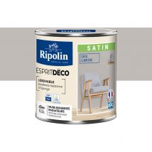 Peinture Murale Toutes Pièces - Satin - 0,5L - Gris Lumière Ripolin