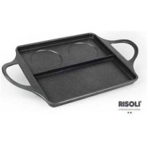 Bistecchiera Risoli 00100BDR-40GS0 – Alta qualità per carne, pesce e verdure – Distribuzione uniforme del calore