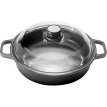 Risoli 00099bp-28pn Blackplus Tegame 2 Manici Con Coperchio 28 Cm Alluminio Antiaderente El Diamond Induzione Colore Nero
