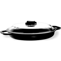 Risoli Tegame Induction 32 Cm Mit Deckel Antihaftbeschichtetes Druckgussaluminium Titan 2 Griffe
