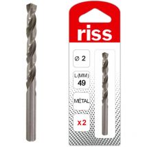 Foret hss tecn'x d. 2 mm étui x2 - Riss