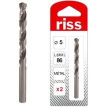 Foret hss tecn'x d. 5 mm étui x2 Riss