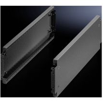 Vx 8640.043 Flangia per zoccolo Lamiera d'acciaio Nero 2 pz. - Rittal