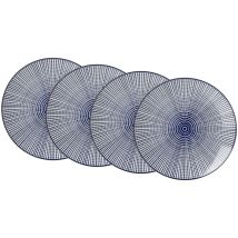 Ritzenhoff & Breker – Set Di Piatti Royal Makoto, 4 Pezzi, 26,5 Cm Di Diametro, In Porcellana, Bianco E Blu