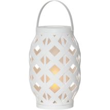 Trading Batterie Laterne Flame Lantern, 23cm, weiß - Star
