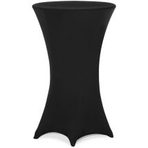 Copritavolo per tavolino alto da buffet bistrot copertura per tavolini Stretch elastica ø 60-65/70-75/80-85 cm Ø80 cm / schwarz (de) - Deuba