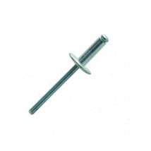 Rivet alu/acier à tête large (blister) - Cond. /pcs: 48 - ø mm: 4.8 - Long. mm: 14