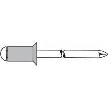 Rivet aveugle en alu standard Tête fraisée 3 x 10mmGesipa (Par 500)
