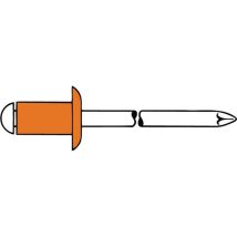 Rivet Pop Tige De Rivet D X L 4 X 10 Mm Cuivre / Bronze 50 Un. Gesipa