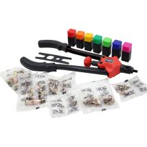 Wiltec - Pince rivets de traction Pour rivets aveugles à sertir les écrous Set 7 Mandrins interchangeables – Pince insert fileté