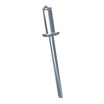 Rivquick - Rivets aveugles tête plate corps et tige inox, diamètre 4 mm, longueur 12 mm, boîte de 500 rivets