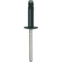 Rivet expansé à tête large noir – 11555 – Quincaillerie – Aluminium – Sachet de 25 rivets – RESTAGRAF