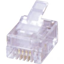 MHRJ126P6CR RJ12-Modularstecker 6510-0104-04 Stecker, gerade Pole: 6P6C Transparent - Mh Connectors