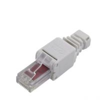 Tru Components - RJ45 connector, Cat 6 1515263 RJ45 connector, straight gray 1 pc. S935821