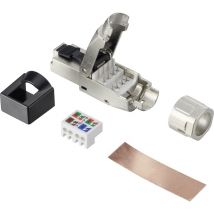 Renkforce - Fiche cat 8.1 rj 45 RF-4495306 mâle Nombre de pôles 8P8C argent 1 pc(s) A148322