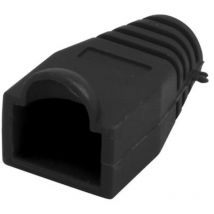 RJ45 manchon souple pour fiche modulaire - noir spcbk RI1434