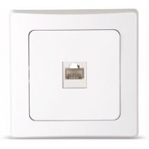 RJ45-Steckdose CAT.5e – schraublose Montage – weiß