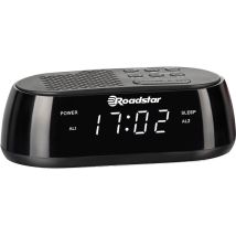 Defibrico - Roadstar CLR-2477 Radio-Réveil Numérique fm, Port usb à Chargement Rapide, 2 Alarmes, Écran lcd Noir - Noir