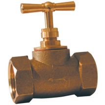 Robinet d'arret en laiton - femelle/femelle 1/2