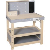 Banco Attrezzi Evolutivo (Altezza Regolabile), Colore Grigio, única, 97211 - Roba