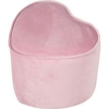 Roba - Pouf per Bambini a forma di Cuore Lil Sofa - Rivestito in Velluto - con Contenitore - Multifunzione -Arredamento per Bambini - per la