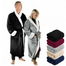 Peignoir, robe de chambre polaire mixte, Utra Douce - s/m - Gris Vivezen