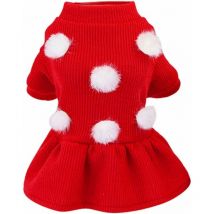 Robe pull pour chien pour petits chiens(Rouge,S)-Fei Yu