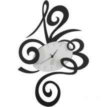 Arti E Mestieri - Arti & Mestieri - Robin – Wanduhr Ø45 cm, Stahl schwarz, geräuschlos, minimalistisch – Made in Italy