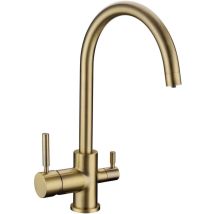 Robinet 3 Voies Col De Cygne - Bronze - Biscayne V2 - Gamme ''Park''