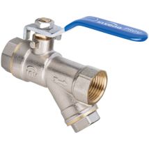 Invena - 1/2' Inch Robinet À Bille À Débit D'Eau Standard Avec Crépine Femelle X Femelle