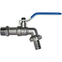 Robinet à bille de jardin 1/2", extérieur en laiton gris. Offre exclusive