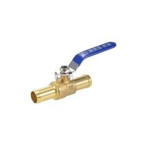 Robinet à Bille Vanne Arrêt 19mm Tuyau Cannelé à 19mm Tuyau Cannelé Tuyau Tube Tube Raccords 90 Degré Operation Poignée, Laiton Valve, Paquet de 1