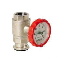 Simplex - Robinet a bois sph de pompe avec frein thermometre integre ø 63mm type s , rond 11/4' ---rouge---'
