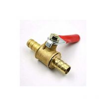 Robinet à boisseau sphérique en laiton 8 mm Vanne d'arrêt Barbelée Raccord de tuyau Raccord de robinet Adaptateur pour eau, gaz, huile (1pcs,8mm)