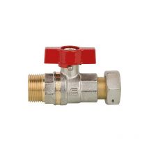 Robinet a boisseau sphérique laiton aster acs, 3/4' male x 3/4' écrou tourna avec levier alu