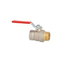 Robinet à boisseau sphérique laiton DN32 (1 1/4') ff/ff avec levier manuel en acier rouge PN45