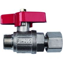 Distrilabo - V lvula de bola para man metro - Macho - Hembra tuerca giratoria 15x21 - 40bars