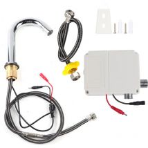 Eosnow Robinet d'eau à capteur d'induction automatique à filetage G1/2in Robinet d'eau froide simple infrarouge avec bote de commande Type de hauteur