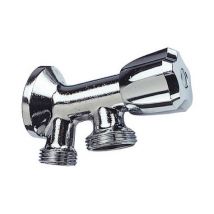 Somatherm - Robinet machine à laver incliné 2 sorties - mâle 3/4' (20/27)