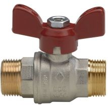 Vanne à sphère en laiton à poignée papillon - mâle / mâle - 3/8 pouce Altech